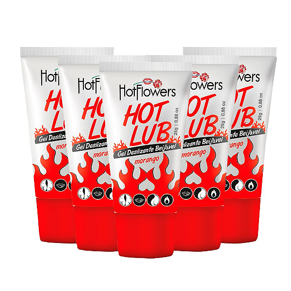 KIT Gel Deslizante Beijável Hot Lub Hot Flowers - Embalagem c/10 und.
