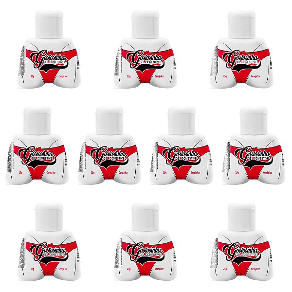 Kit Gostosinha Gel Comestível Cereja ICED 25gr  - Emb. c/10 und. Pepper Blend