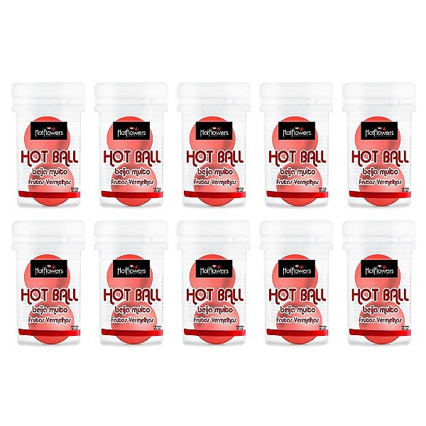 Kit Hot Ball Dupla Beija Muito - Frutas Vermelhas - Emb. c/10 und. Hot Flowers