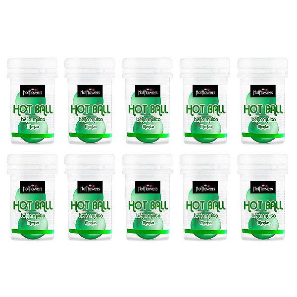 Kit Hot Ball Dupla Beija Muito - Menta - Emb. c/ 10und. Hot Flowers