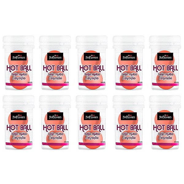 Kit Hot Ball Dupla Beija Muito - Sensação - Emb. c/10 und. Hot Flowers