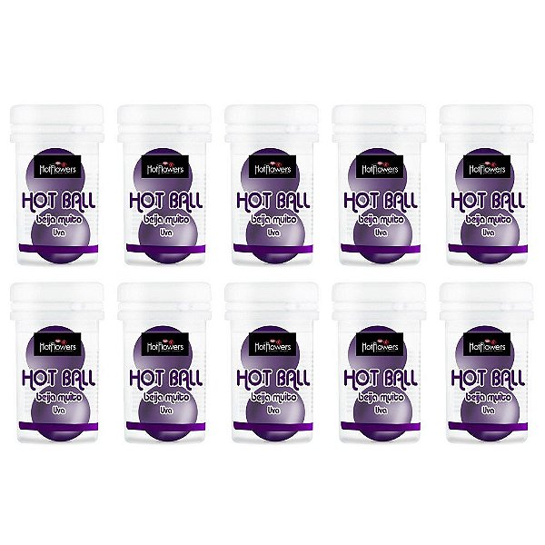 Kit Hot Ball Dupla Beija Muito - Uva - Emb. c/10 und. Hot Flowers