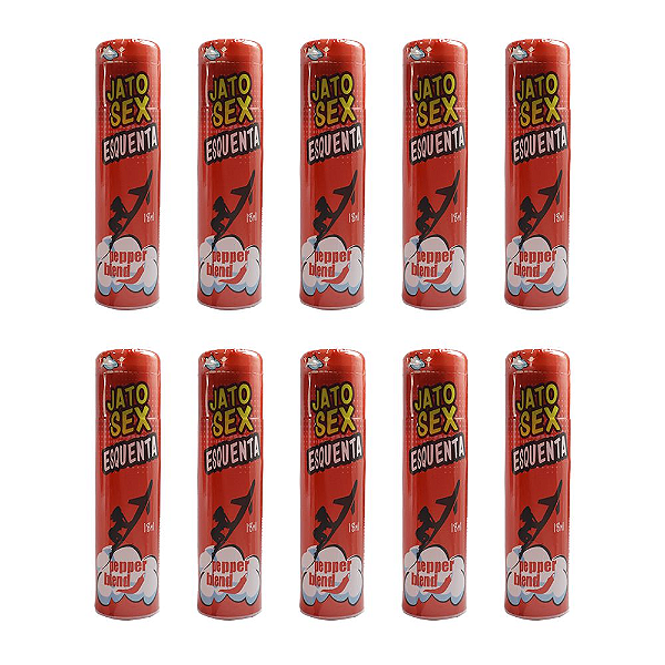 Kit Jato Sex Gel Excitante Esquenta e Lubrifica 18ml - Emb. c/10 und. Pepper Blend