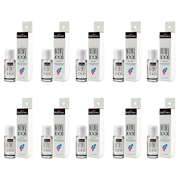 Loção Lubrificante Intense Loob  - Kit c/10 Und Hot Flowers