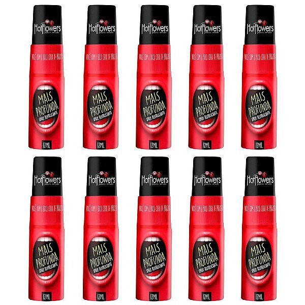 Mais Profunda - Spray Refrescante Para Sexo Oral - Kit c/10 Und Hot Flowers
