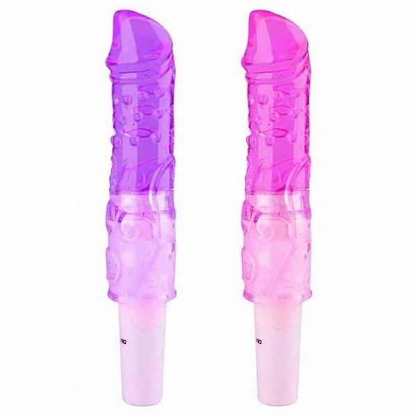 Massageador Vibrador em Jelly  Formato de Pênis