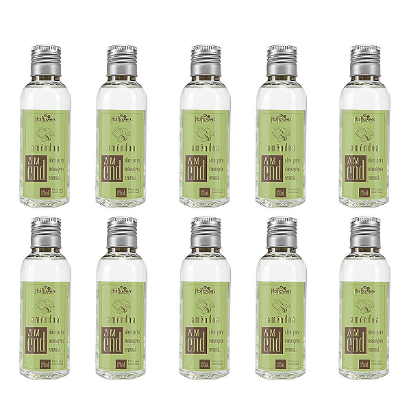 Óleo Para Massagem Amend 120ml  - Kit c/10 Und Hot Flowers