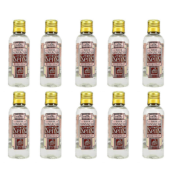 Oleo Para Massagem Sensual Sensação  - Kit c/10 Und Hot Flowers