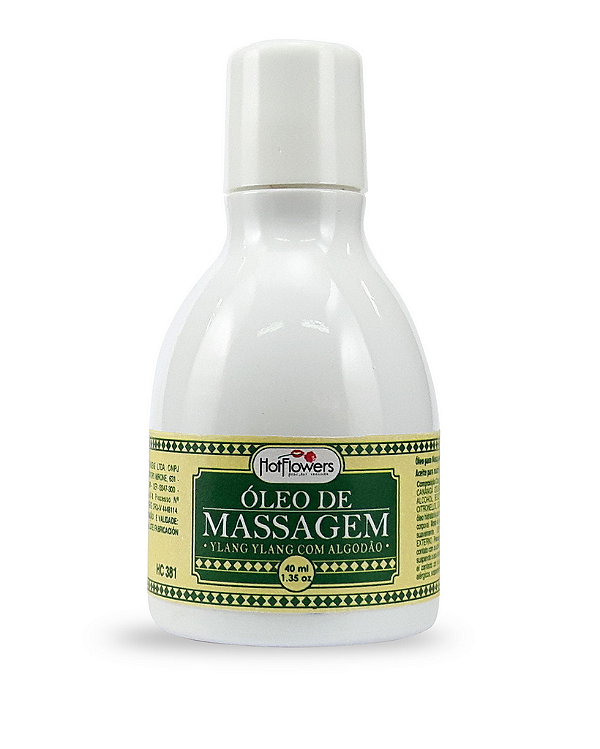 Óleo para Massagem Ylang Ylang com Algodão 40g Hot Flowers
