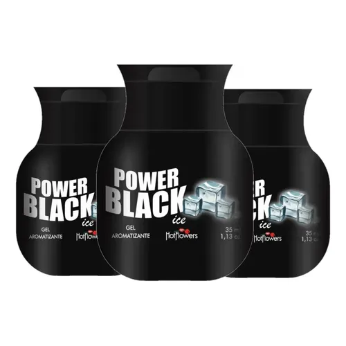 Power Black Ice - Gel 35ml Embalagem c/ 10 unid Hot Flowers