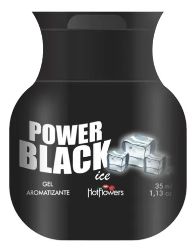 Power Black Ice - Gel Beijável Mentol 35ml Hot Flowers