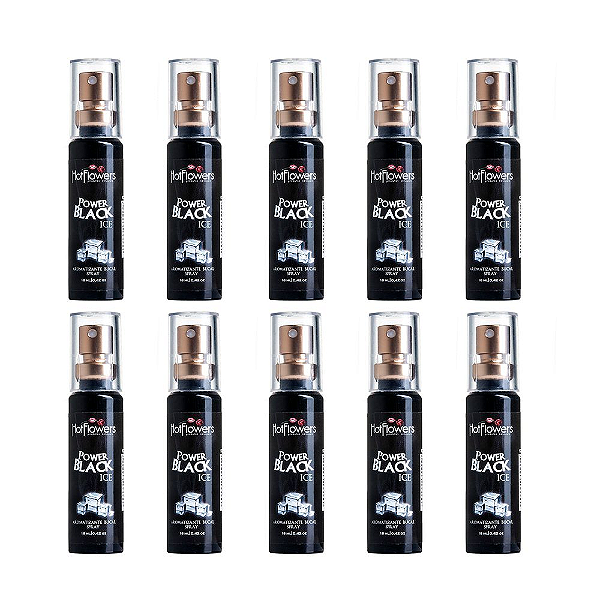 Power Black Ice - Spray - Kit c/10 Und Hot Flowers