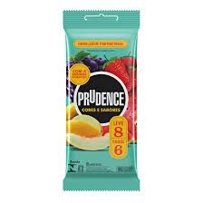 Preservativo Prudence, Cores e Sabores c/ 8 Unidades