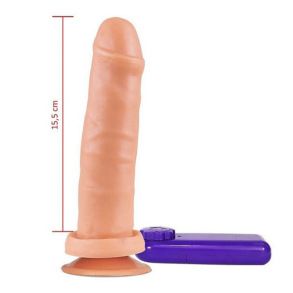 Protese Fogo da Paixão com Vibro Externo 15,5 x 4,2cm