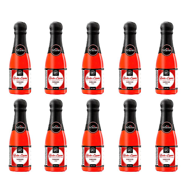 Sabonete Liquido Banho & Espuma - Morango Hot Flowers - Kit c/10 Und