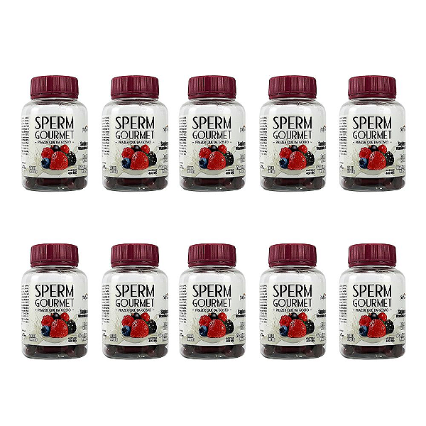 Sperm Gourmet Suplemento Vitamínico Tutti Frutti Hot Flowers - kit com 10