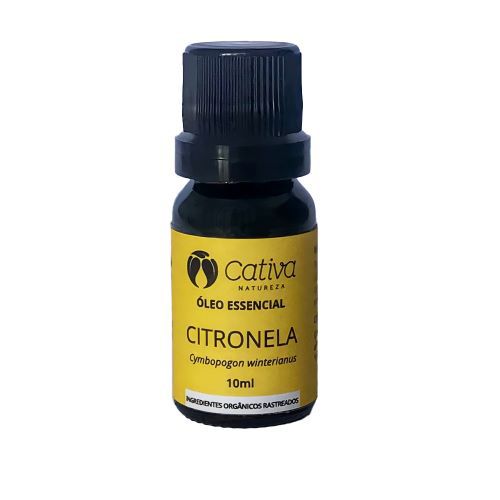 Óleo Essencial de Citronela Orgânico e Natural 10 ml - CATIVA NATUREZA