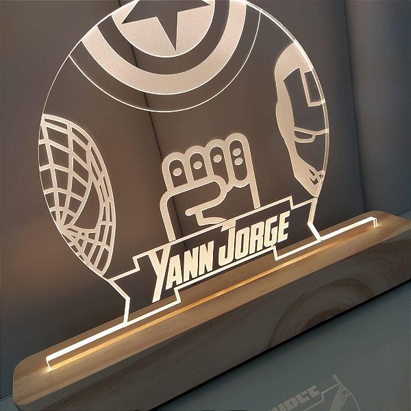 Luminária │ Amamentação noturna Avengers - Super Heróis