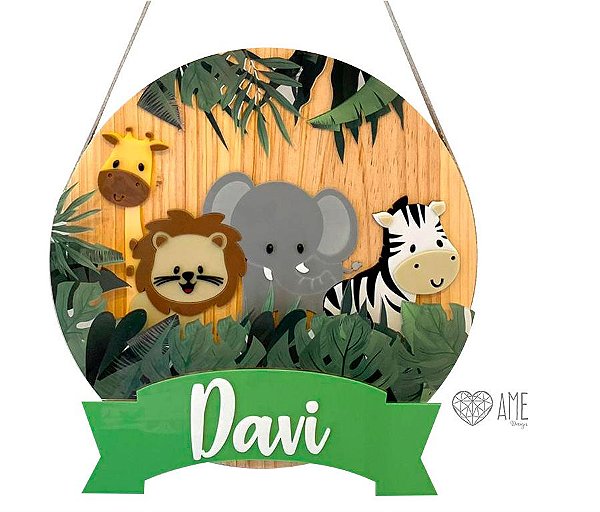 Porta Maternidade │ Safari na floresta
