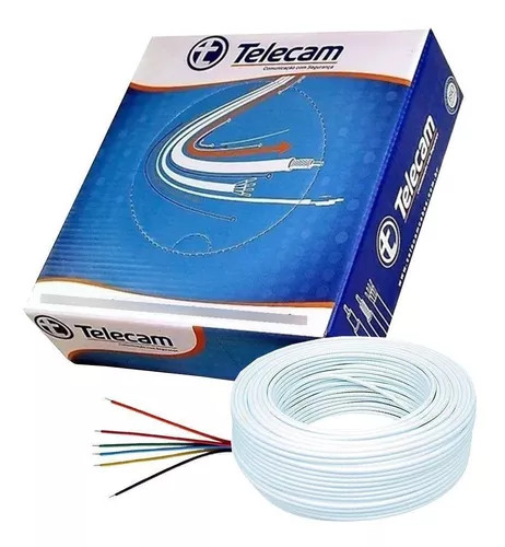 Cabo Alarme 6 Vias 3 Pares 6X50mm 100% Cobre 100Mts-Telecam