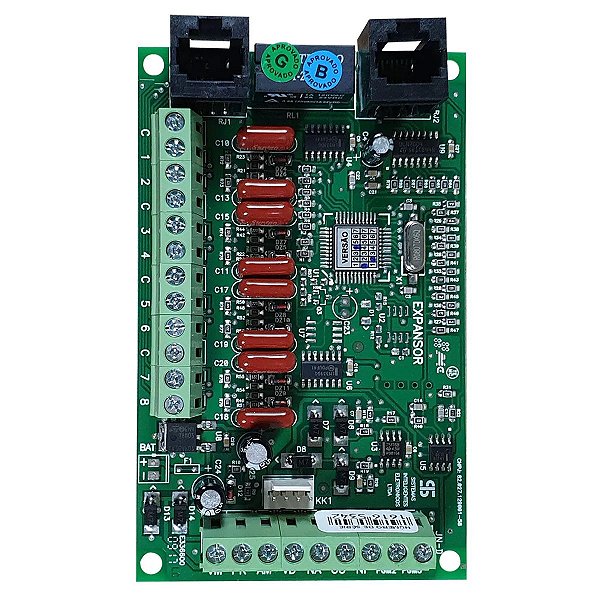 Módulo Expansor 8Z Para Alarmes C/ Fonte e Cx ABS - Viaweb