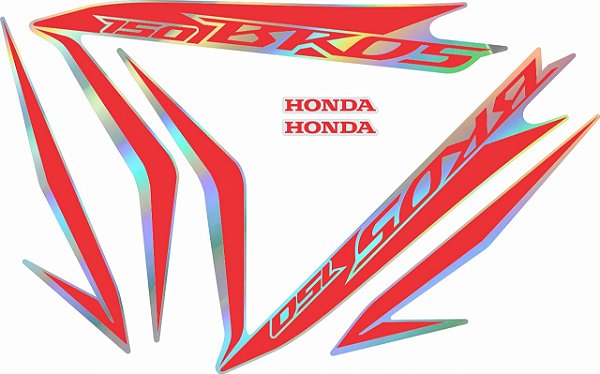 KIT ADESIVO BROS 2014 HOLOGRÁFICO COM VERMELHO