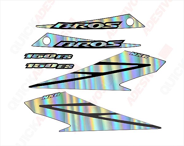 Kit Adesivo holográfico Honda Bros 150 2008 ES