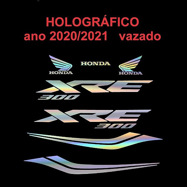 Kit adesivos holográfico xre 300 2020/2021