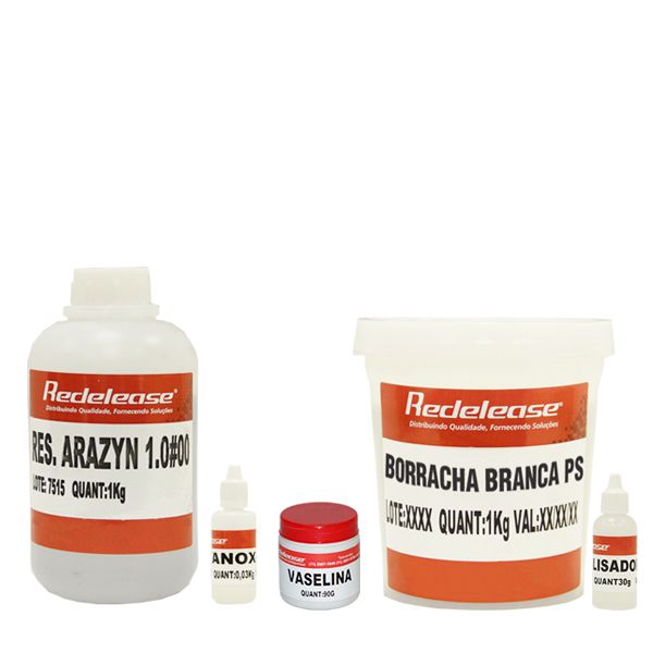 Kit Borracha De Silicone Branca + Resina Poliester Cristal