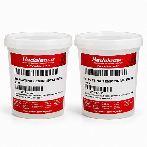 Borracha de Silicone Platina Semi Cristal para Moldes Alimentícios e Artefatos Atóxicos - 1 kg