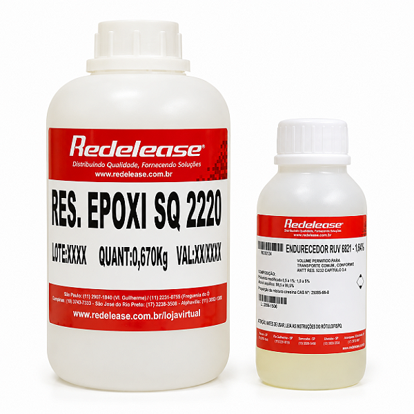 Resina Epóxi 2220 Flexível com Proteção UV - 1,43 kg