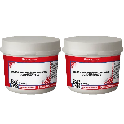 Massa Subaquática Epóxi Redefix - Reparo Náutico, Piscinas e Indústria (01 Kg)