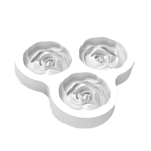 Molde de Silicone Rosas 3 Cavidades
