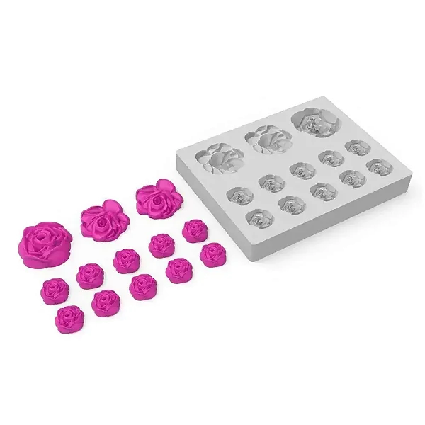 Molde de Silicone Rosas 13 Cavidades