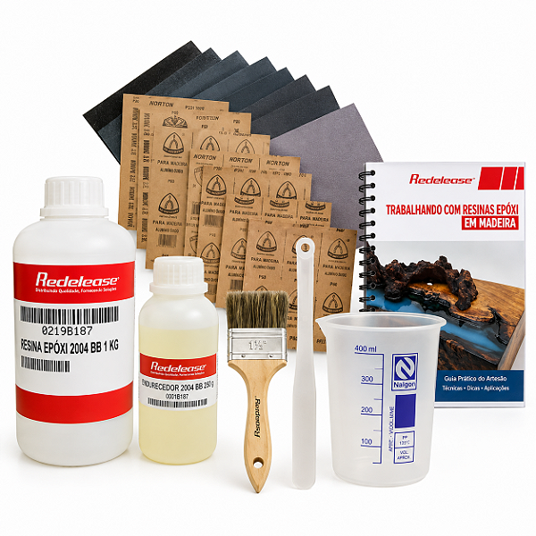 Kit Primeiros Passos para Aplicação em Mesas Resinadas River Table + Apostila Manual do Aplicador (Brinde)