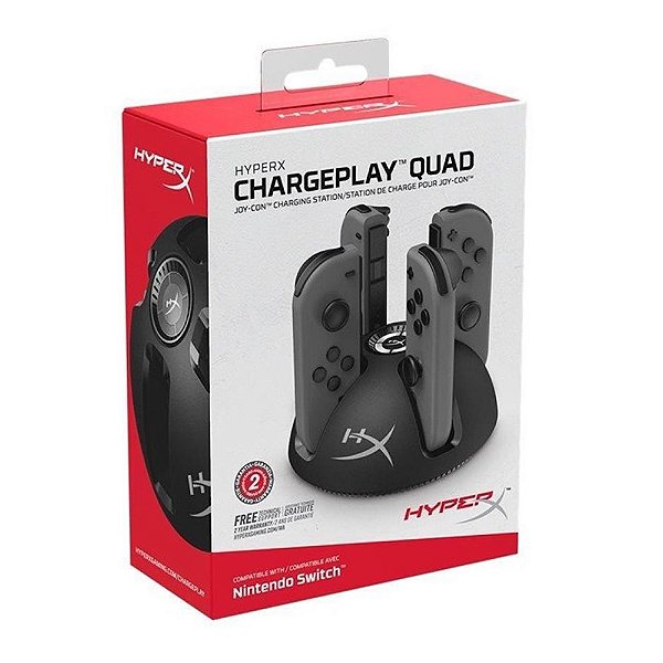 Carregador Hyperx Chargeplay Quad P/ Joy Con Nintendo Switch