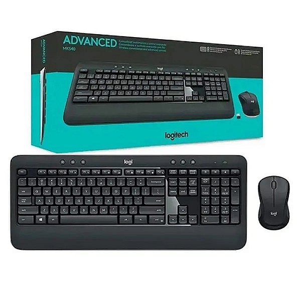 Kit Teclado e Mouse Sem Fio Logitech MK540 | ABNT2, USB Unifying, Apoio Ergonômico e Pilhas Inclusas