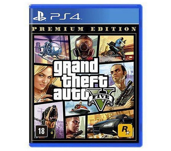 Jogo Grand Theft Auto V  (GTA 5) Premium Edition - PS4