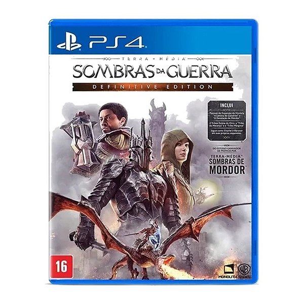 Jogo Sombras da Guerra Definitive Edition - PS4
