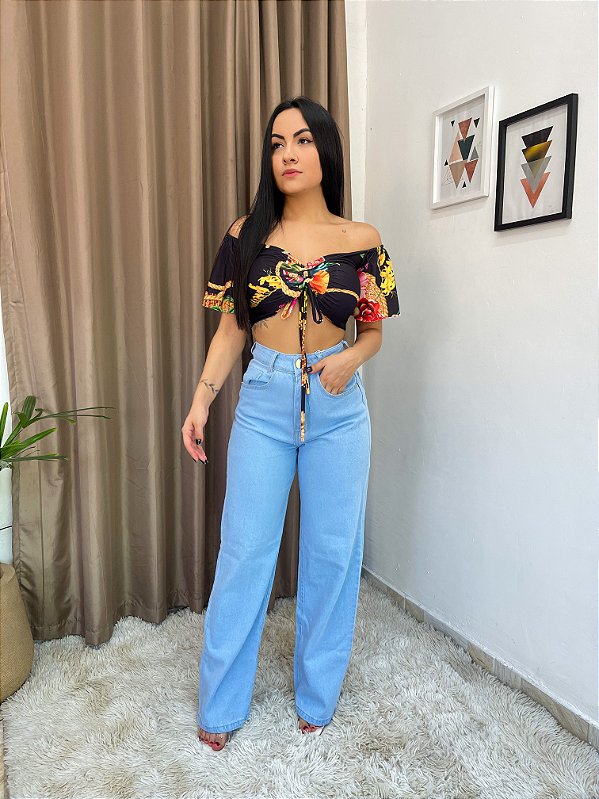 Calça Jeans Wide Leg
