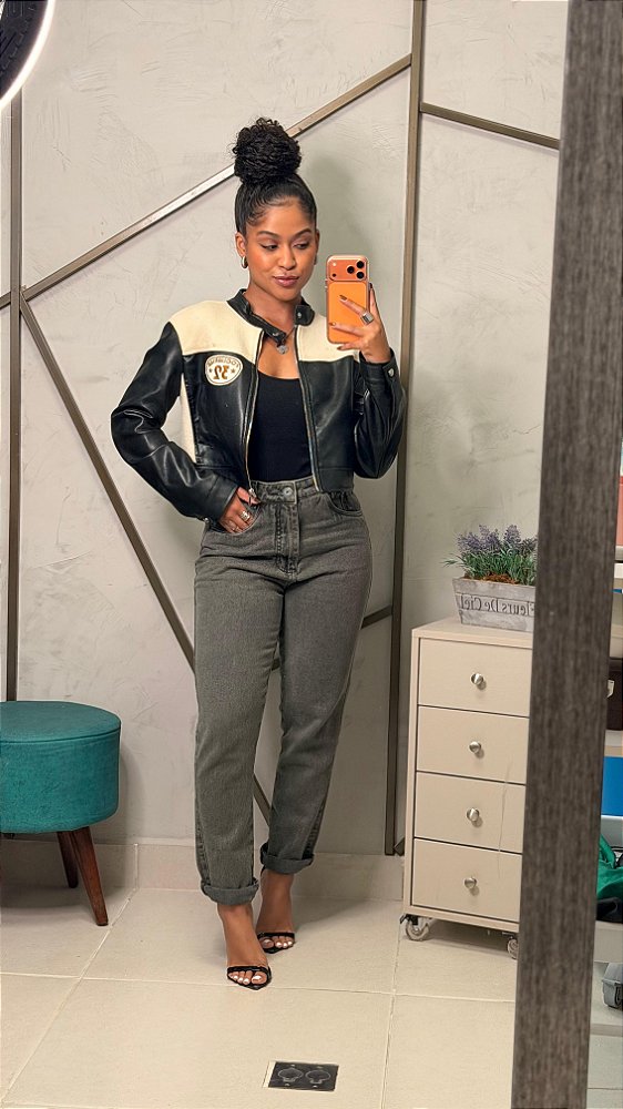 Calça jeans Mom