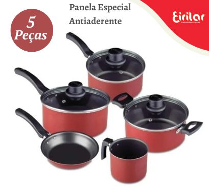 Conjunto Panelas Antiaderente Perfect 5 Peças