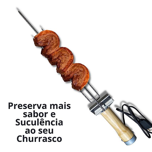 Espeto Giratório Tridente cabo de Madeira 110V - Máquinas, Equipamentos e  Utensílios Domésticos para Bares, Restaurantes, Lanchonetes, Supermercados,  Cozinha Industrial.