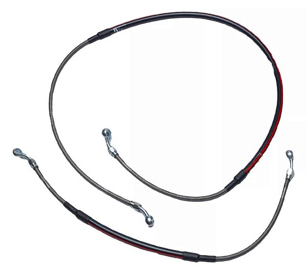 Kit Flexível De Freio Crf 250f/300f - Dianteiro e Traseiro - Cabo Aeroquip