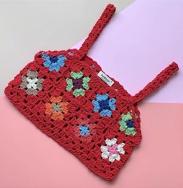Blusa Cropped Crochê Flores Coloridas - Ana Rossi Moda Feminina
