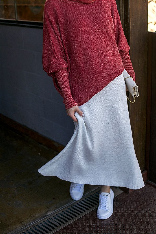 SAIA EM TRICOT LUREX