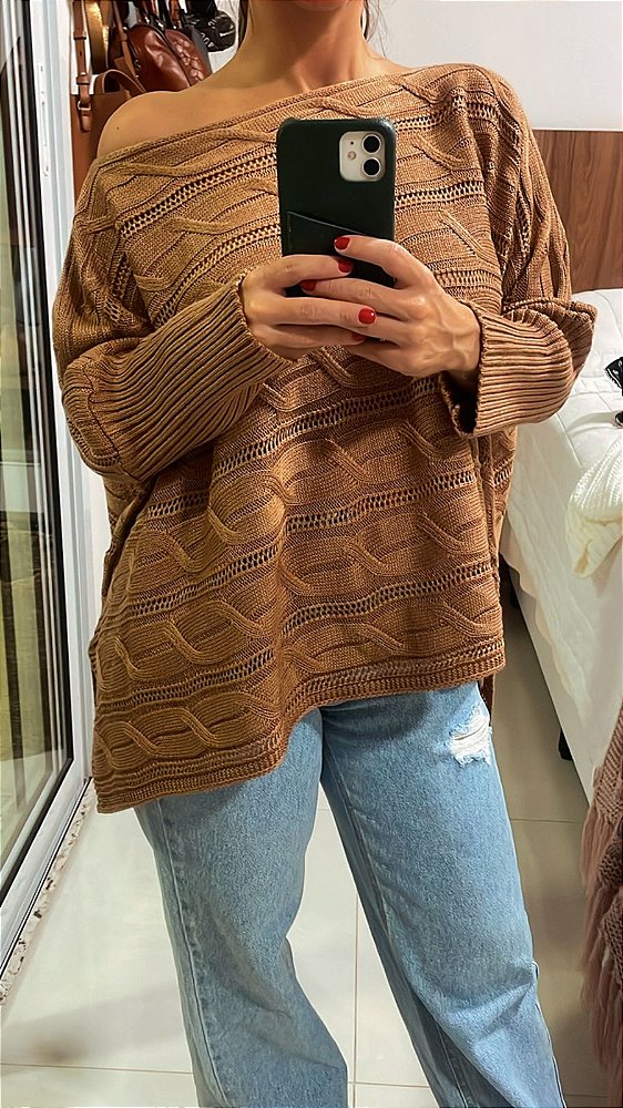 BLUSA AMPLA EM TRICOT