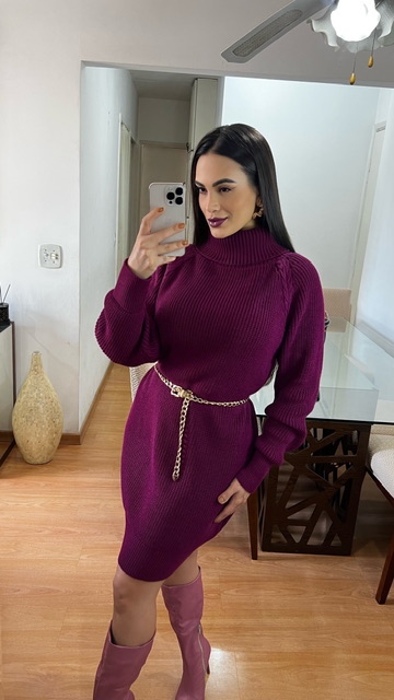VESTIDO MIDI EM TRICOT