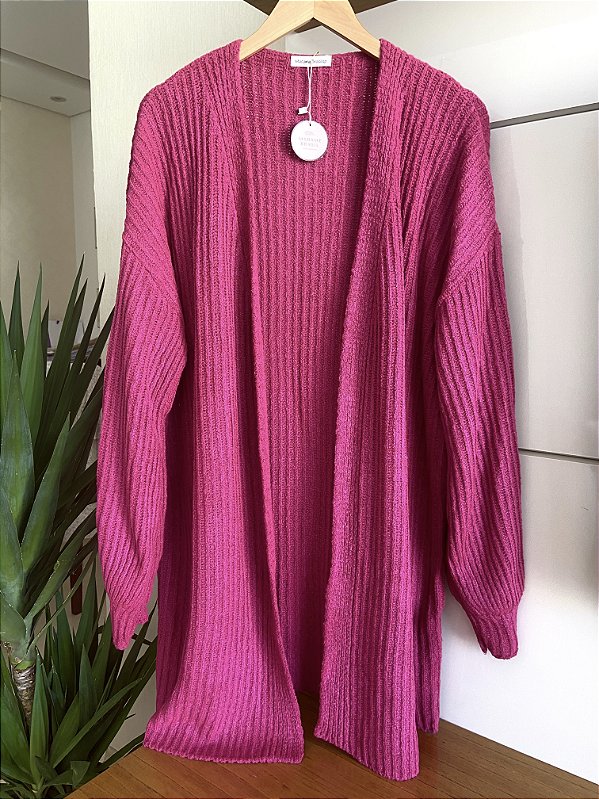 CARDIGÃ EM TRICOT MOUSSE