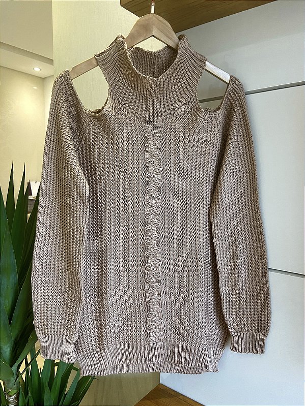 BLUSA OFFSHOULDER EM TRICOT
